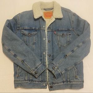 Levi’s denim Sherpa trucker jacket